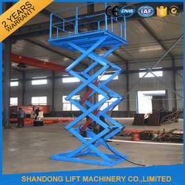 CE 5.5kw Power Electric Stationary Hydraulic Scissor Lift For Warehouse Cargo Loading